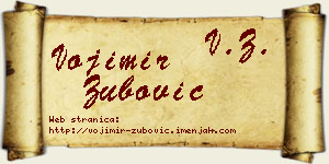 Vojimir Zubović vizit kartica